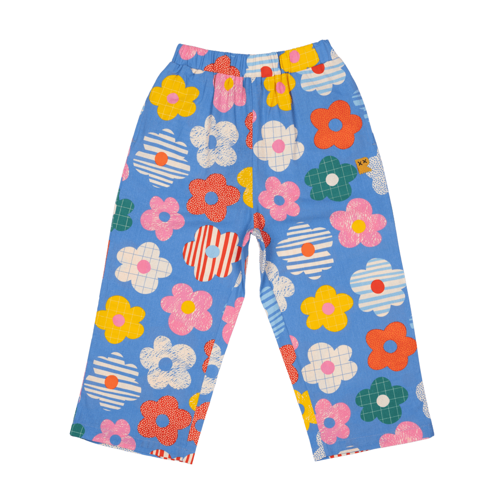 Rock Your Baby Wide Leg Pants Happy Flowers Daisy and Hen