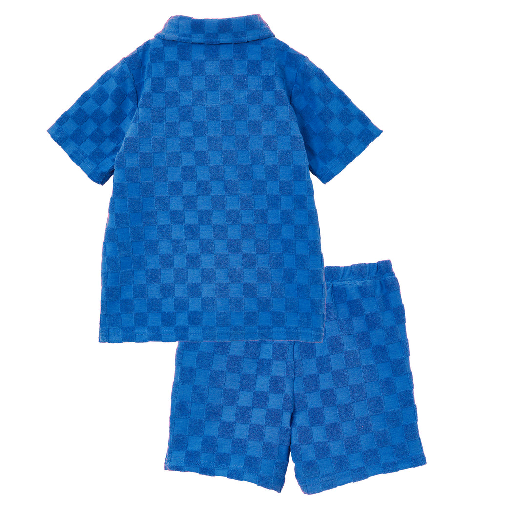 Milky Terry Towelling Set - Ocean Blue