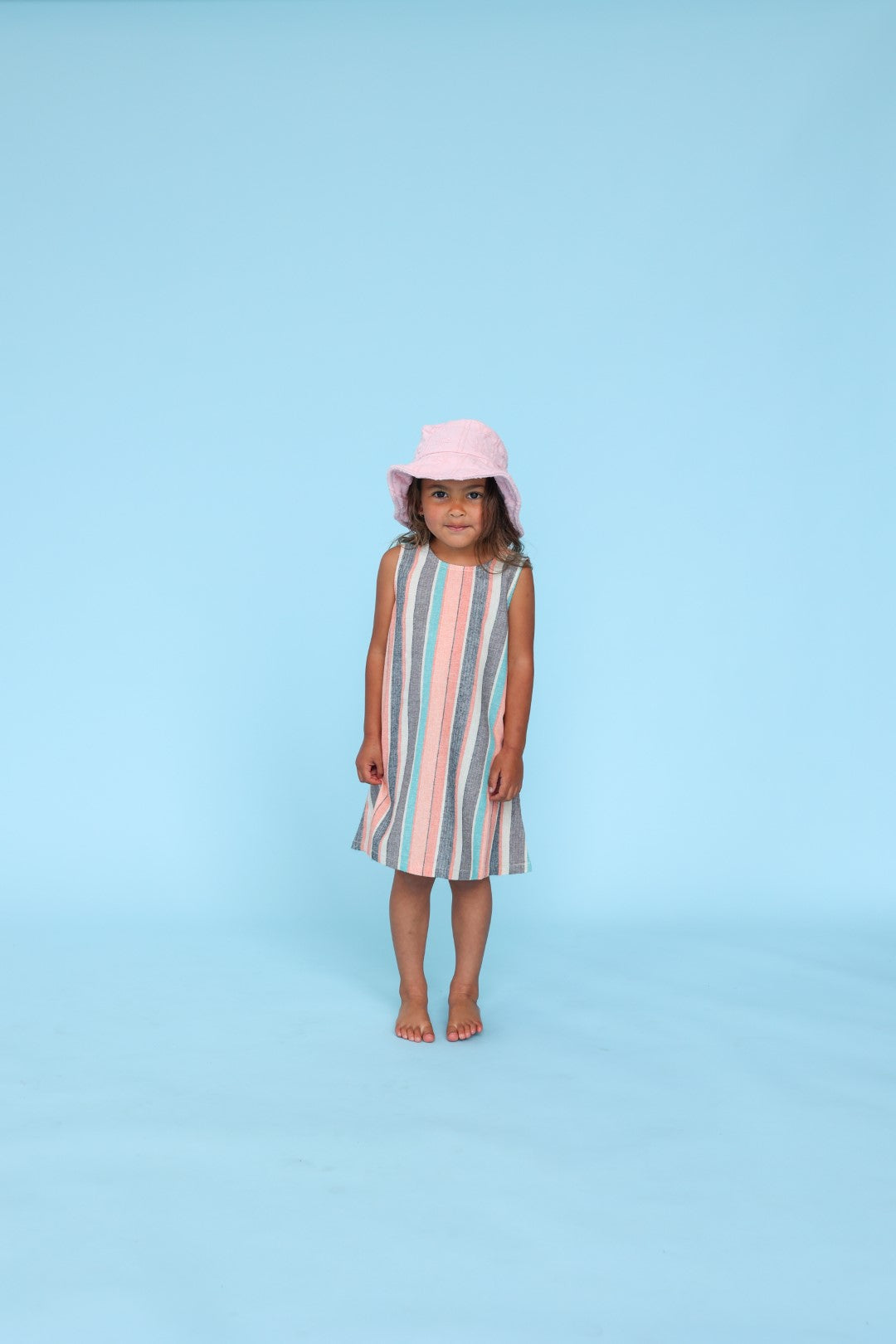 Grown Summer Stripe Shift Cotton Dress