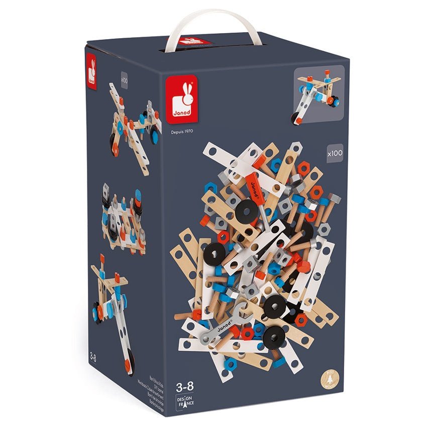 Janod - BricoKids DIY Barrel 100 Pieces