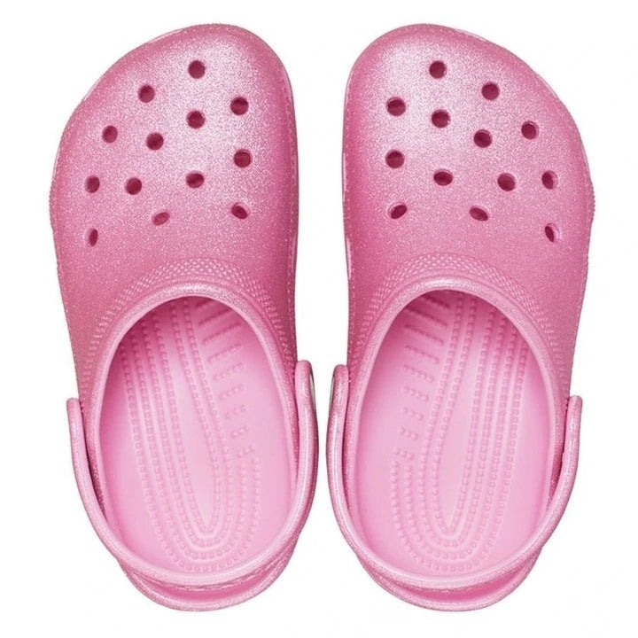 Crocs Classic Glitter Clog - Pink Tweed Glitter