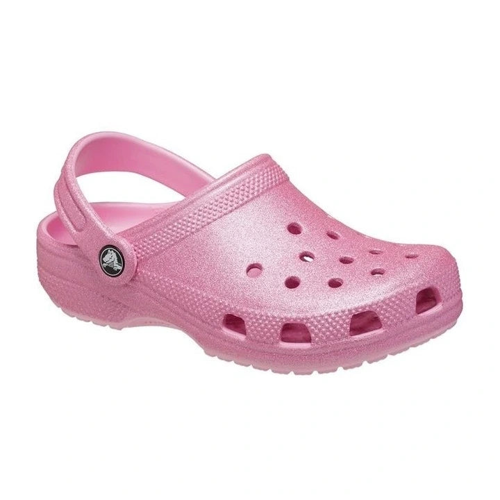 Crocs Classic Glitter Clog - Pink Tweed Glitter