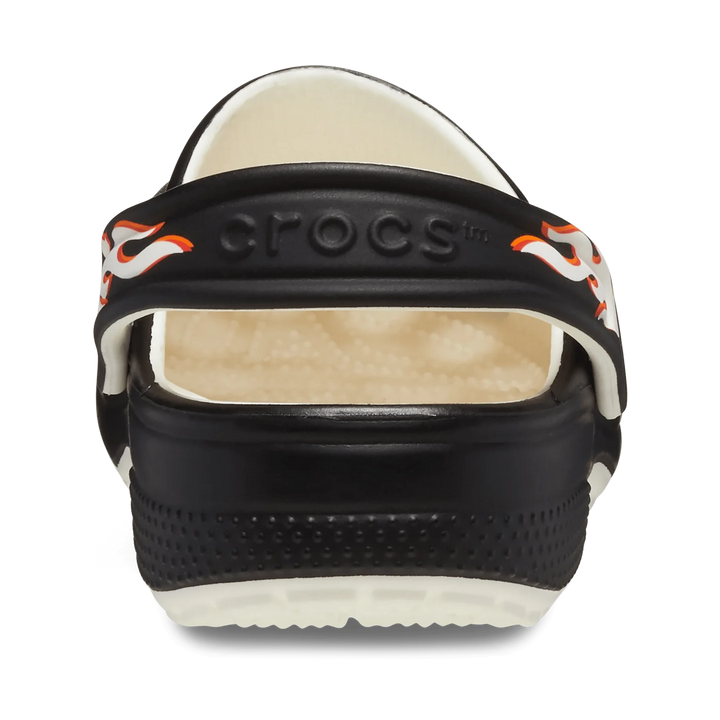 Crocs Classic Glow Flames Clog - Black