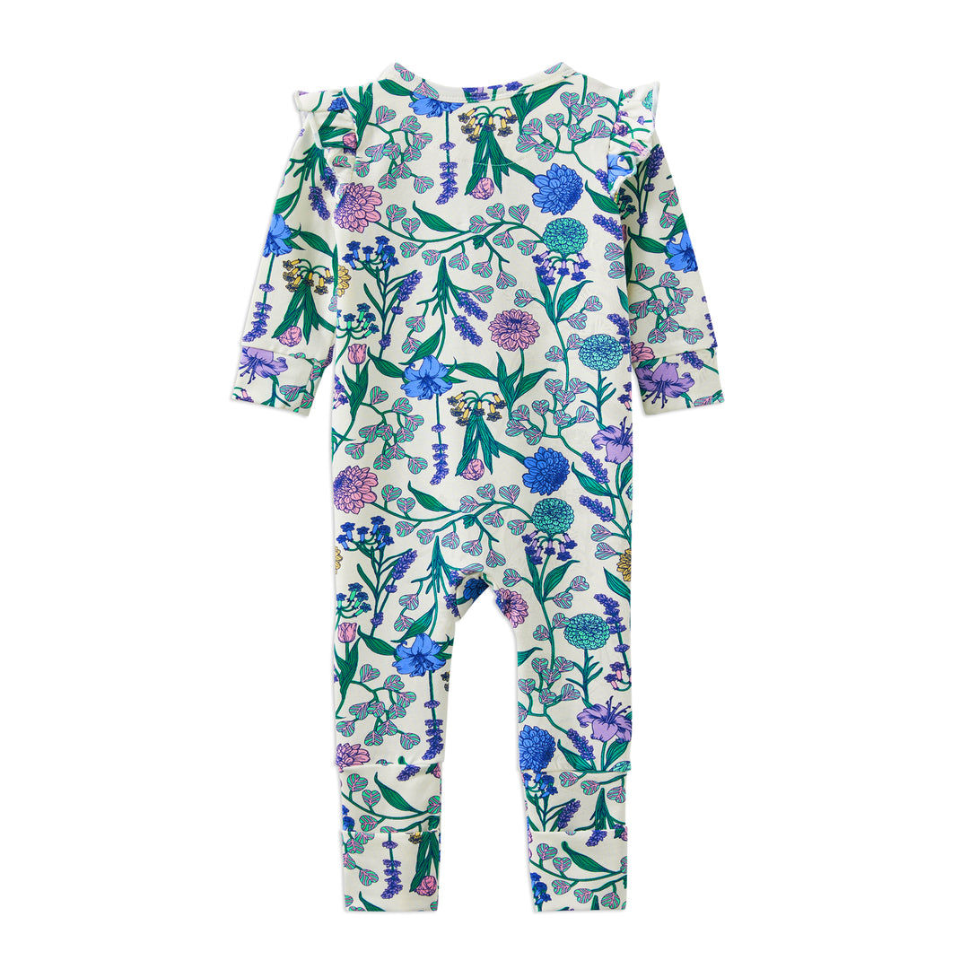 Milky Spring Bouquet Zip Romper