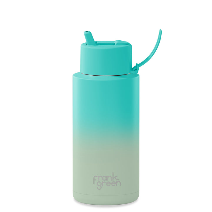 Frank Green Drink Bottle 1L - Bondi Bliss | Flip Straw Lid