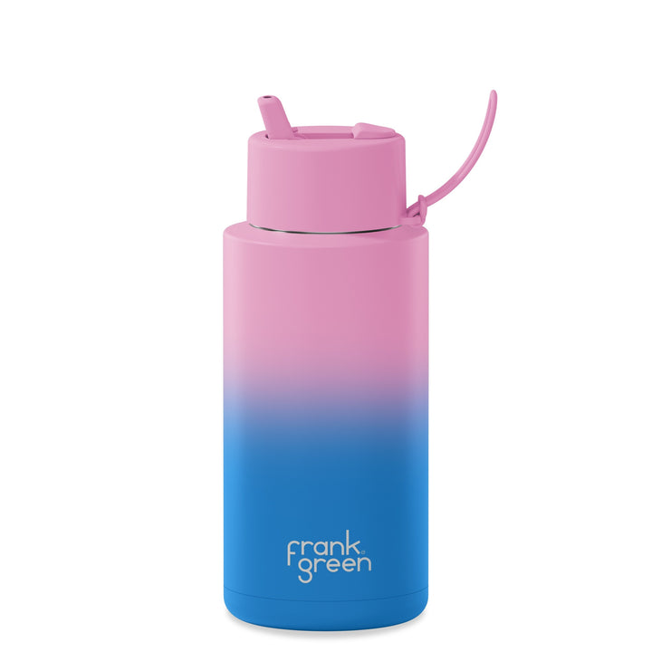 Frank Green Drink Bottle 1L - Wild Orchid | Flip Straw Lid