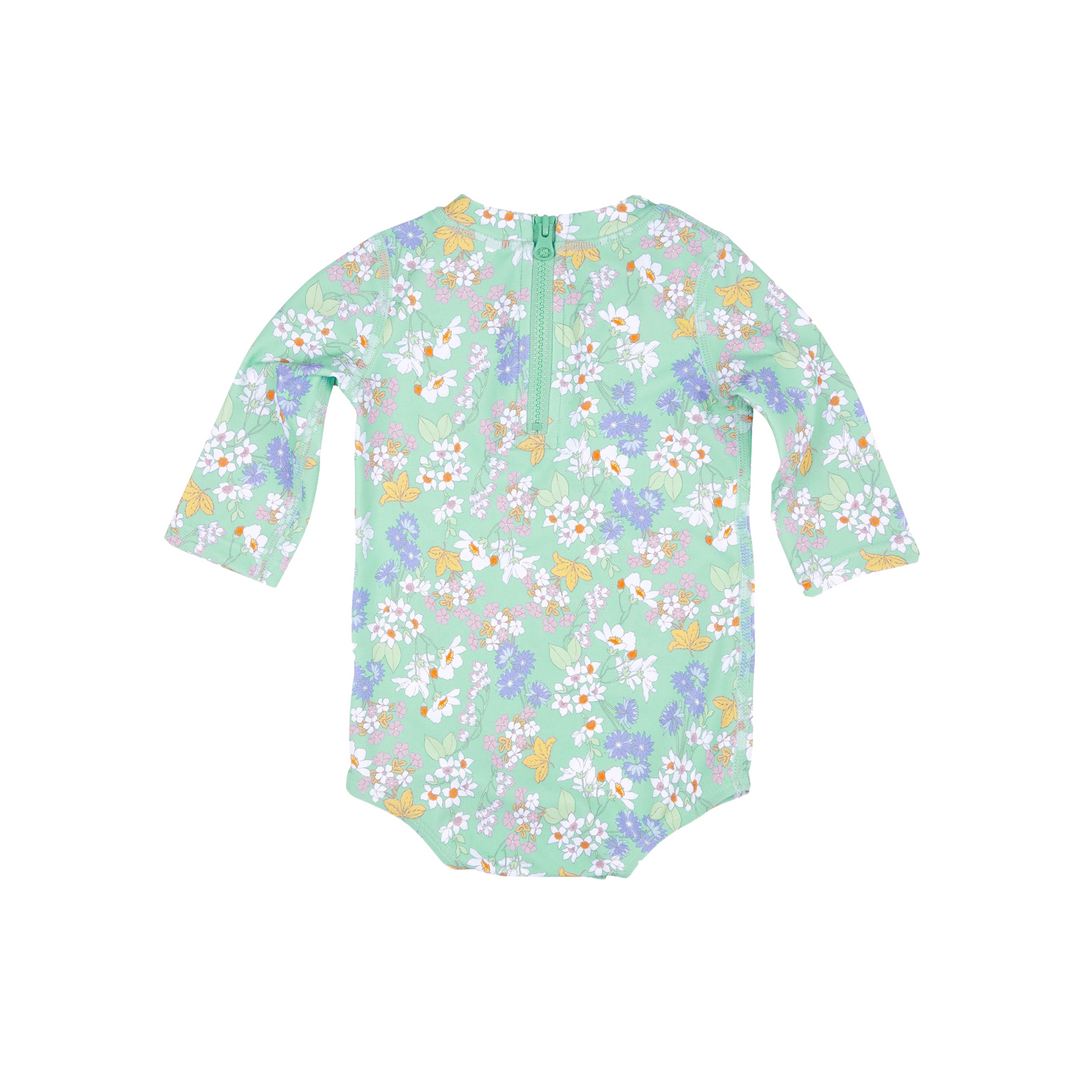 Toshi Swim Long Sleeve Onesie - Sea Blossom