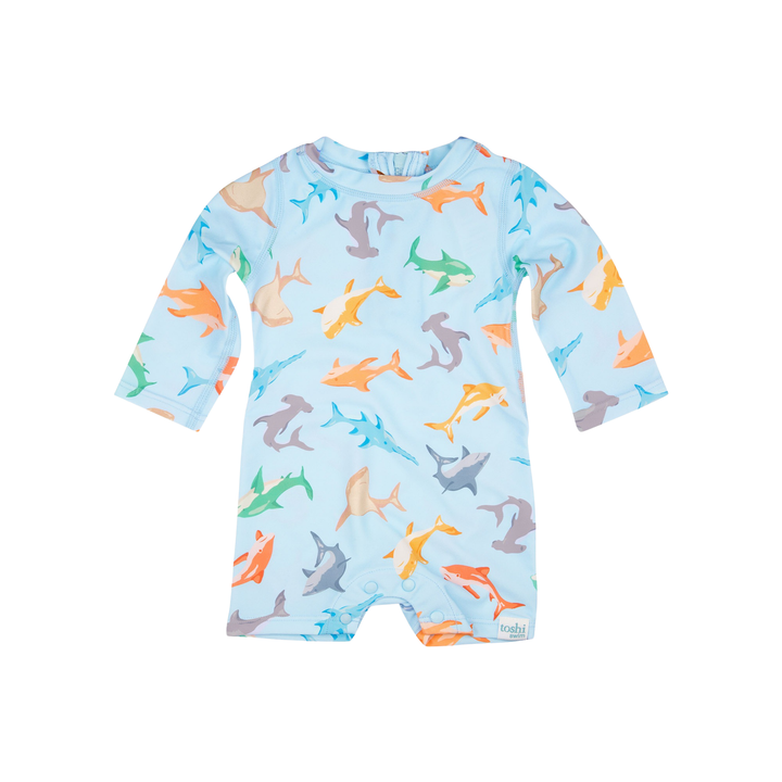 Toshi Swim Long Sleeve Onesie - Sharky