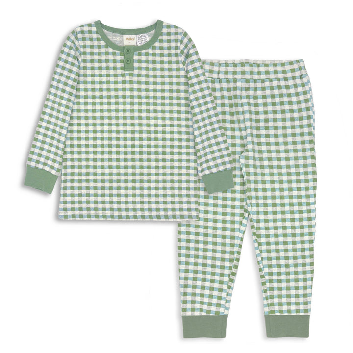 Milky Gingham Henley PJs