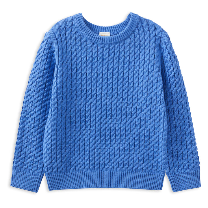 Milky Blue Cable Knit Jumper