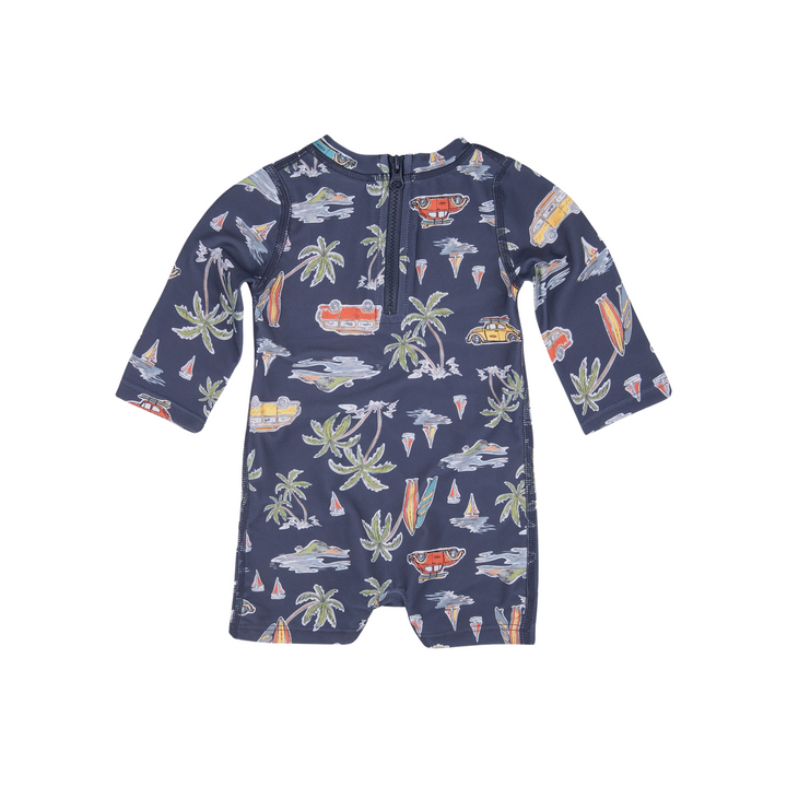 Toshi Swim Long Sleeve Onesie - Surf Twilight