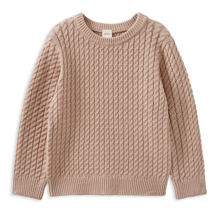 Milky Mocha Cable Knit Jumper