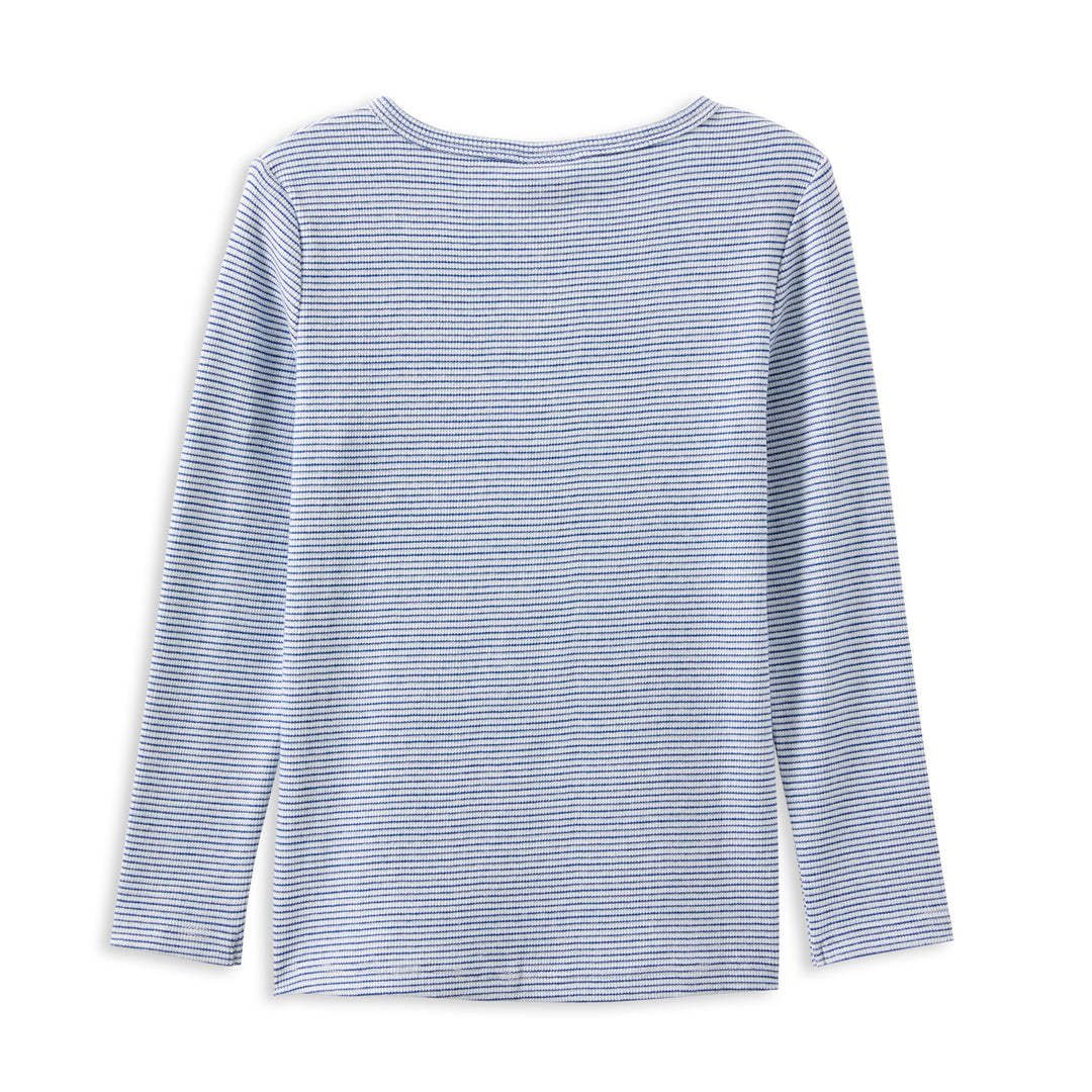 Milky Blue Stripe Henley