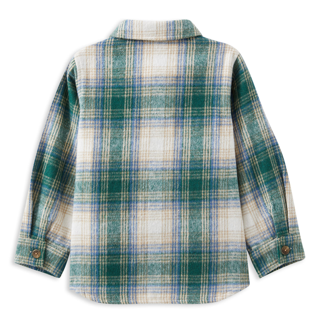 Milky Green Check Overshirt