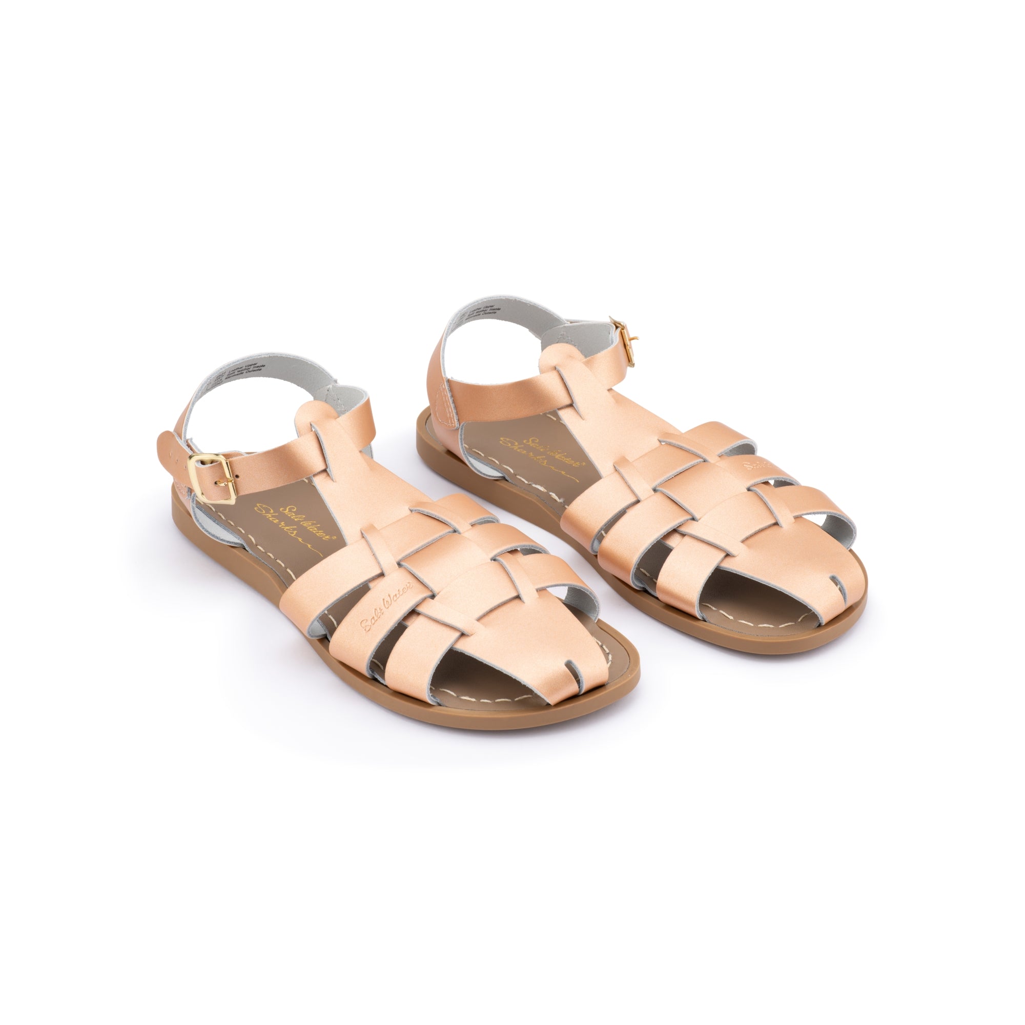 Saltwater Sandals Adults Shark Rose Gold Daisy and Hen