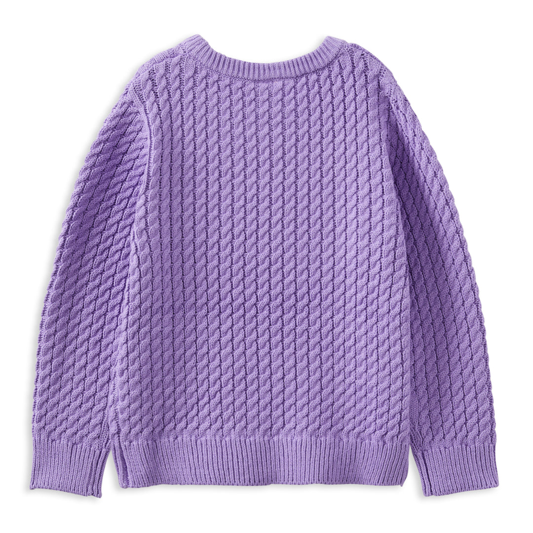 Milky Lilac Cable Knit Jumper