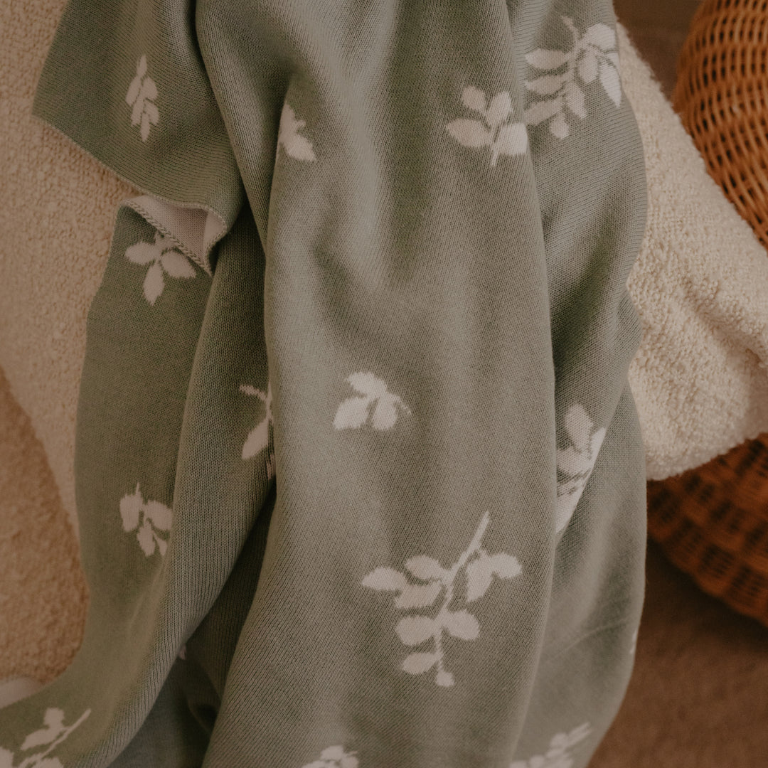 Fox & Fallow Reversible Blanket - Sweet/Sage