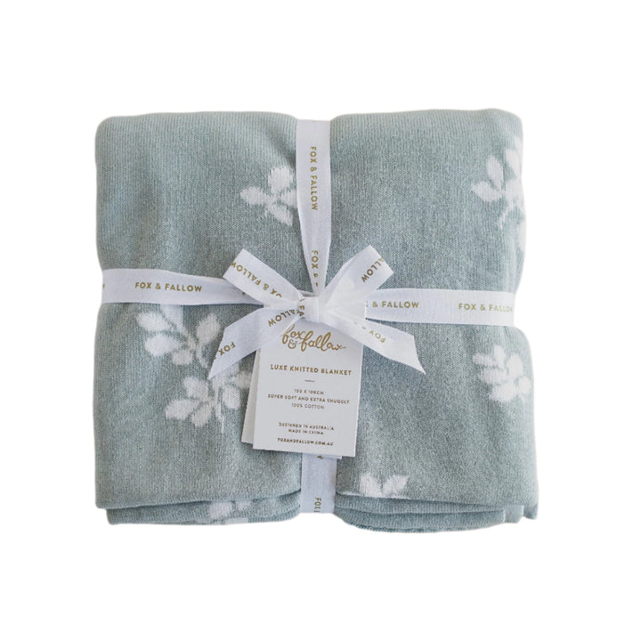 Fox & Fallow Reversible Blanket - Sweet/Sage