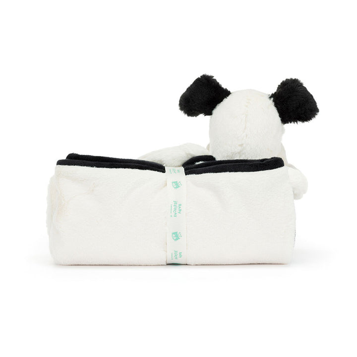 Jellycat Bashful Blankie - Black & Cream Puppy