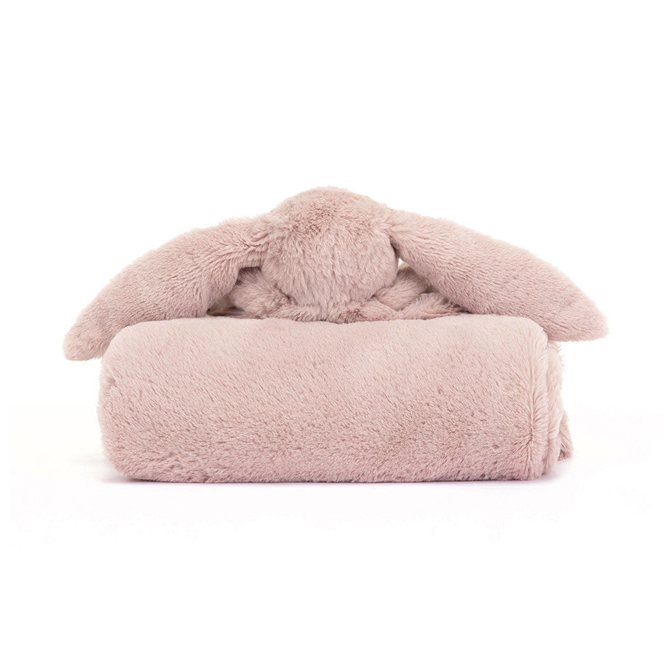 Jellycat Bashful Luxe Bunny Rosa Blankie