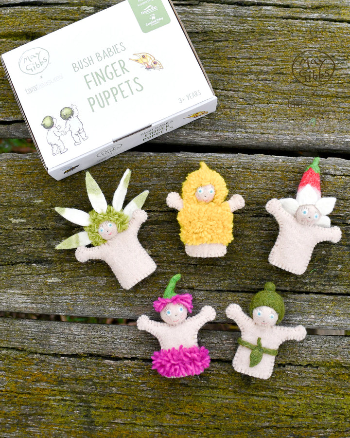 Tara Treasures x May Gibbs - Bush Babies Finger Puppets Set