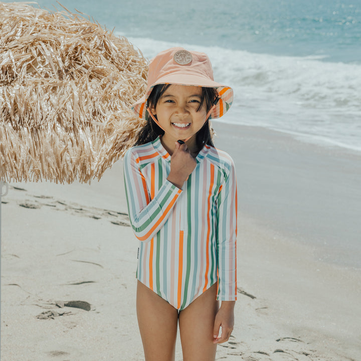 Crywolf Long Sleeve Swimsuit - Summer Stripe