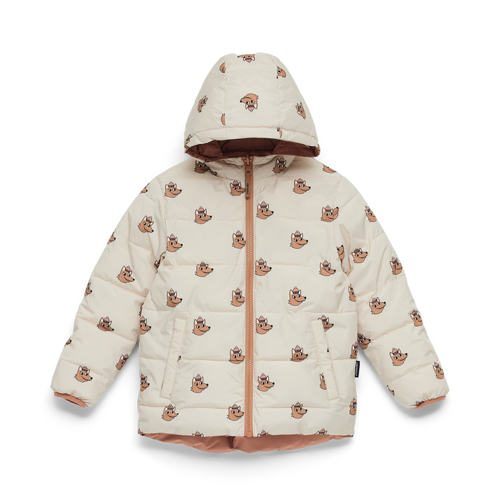 Crywolf Reversible Eco Puffer - Terracotta Wolf