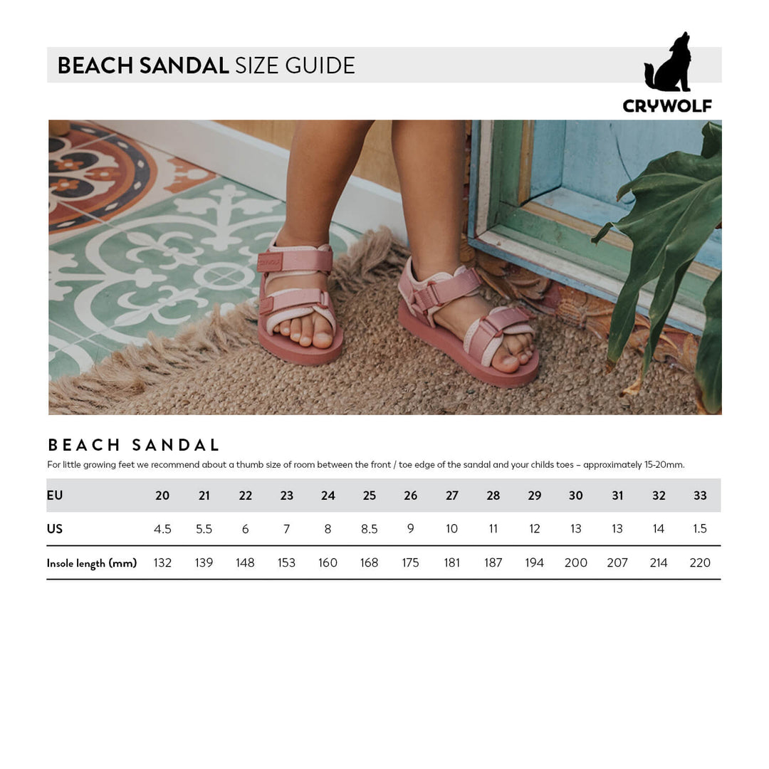 Crywolf Beach Sandal - Blush Combo