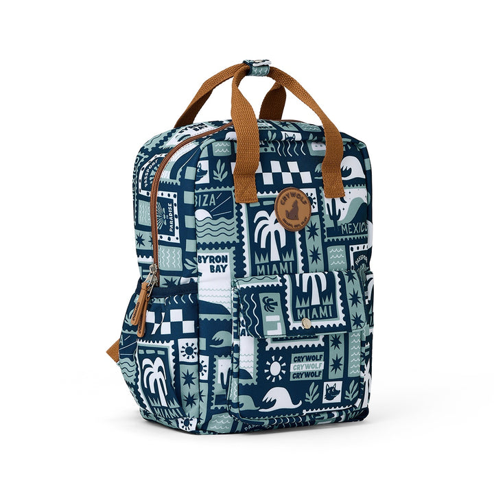 Crywolf Mini Backpack - Blue Postcards