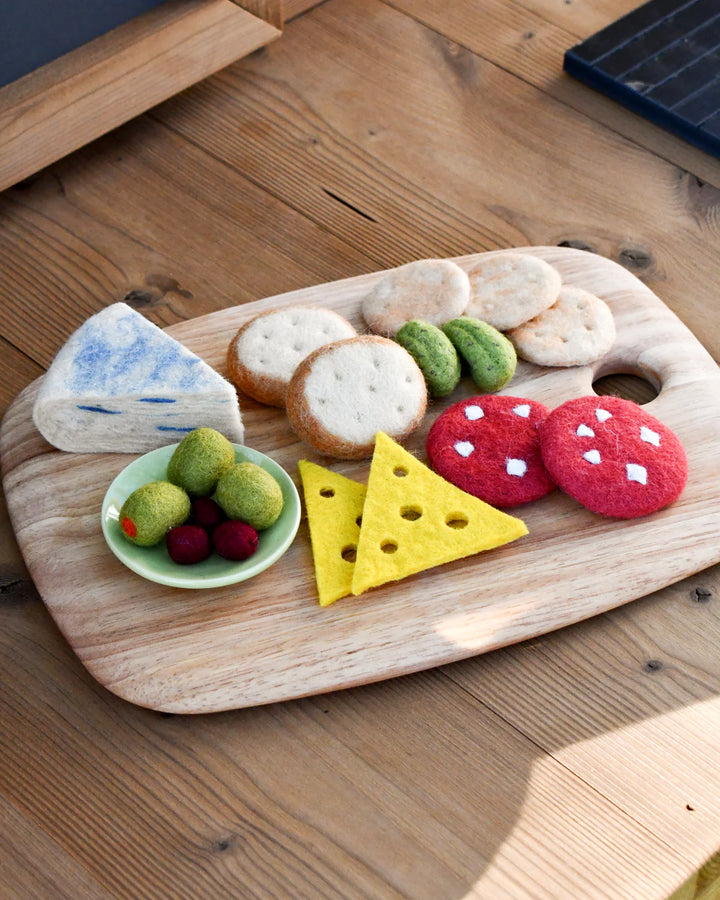 Tara Treasures Felt Charcuterie Cheese Platter Play Food Set