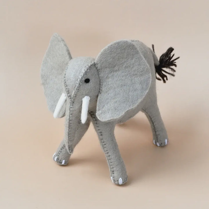 Tara Treasures Felt Elephant Soft Toy for Safari Play