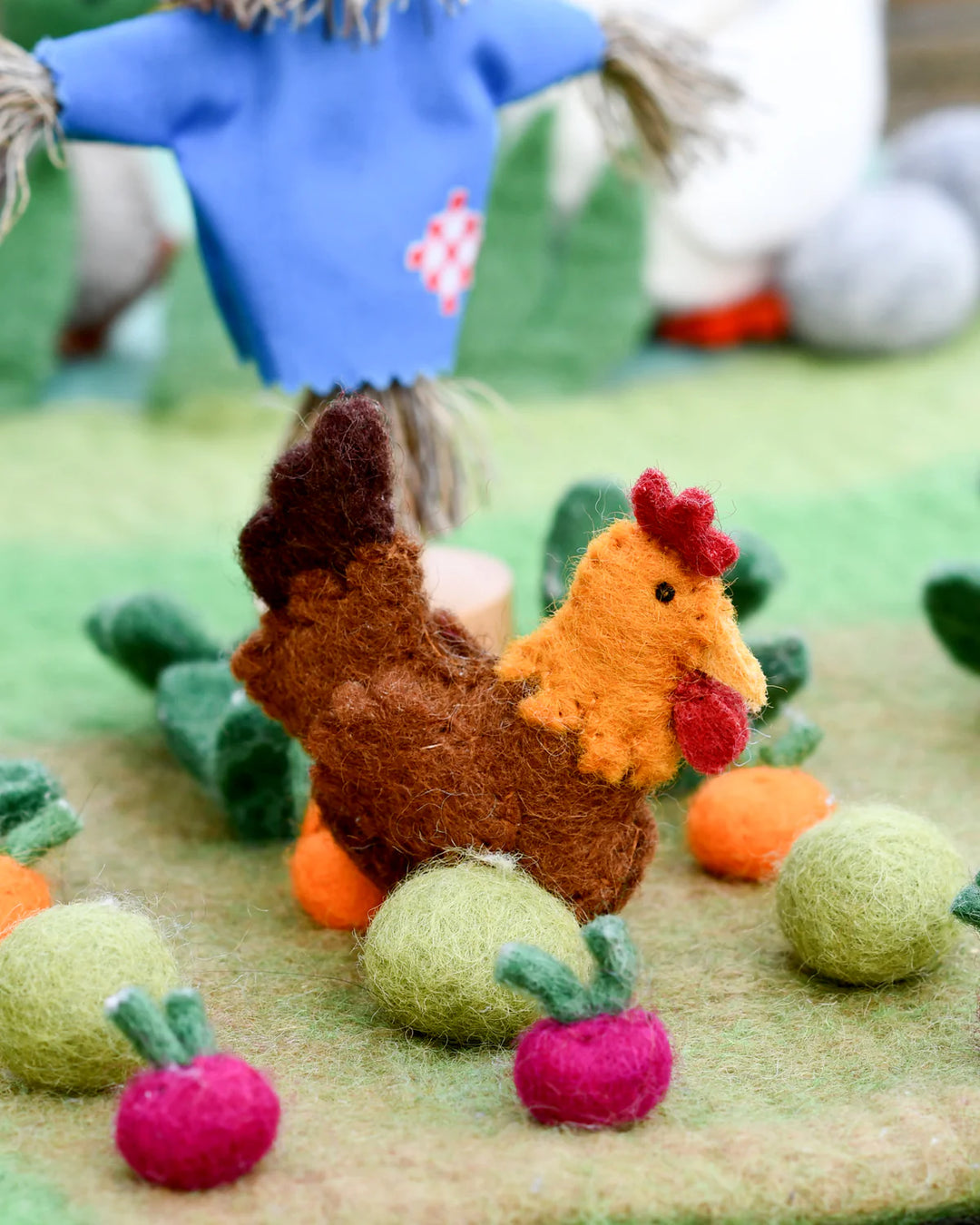 Tara Treasures Felt Chicken Farm Animal Toy