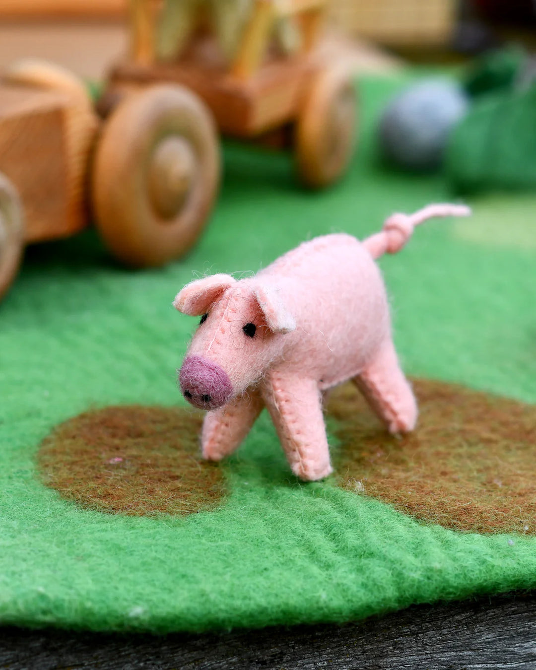 Tara Treasures Felt Pig Farm Animal Toy