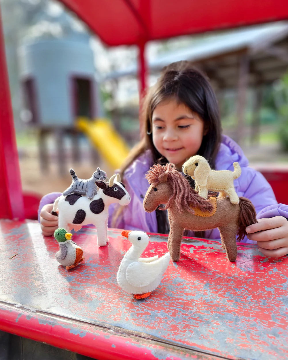 Tara Treasures Felt Farm Animals Set of 10 - Farm Animals