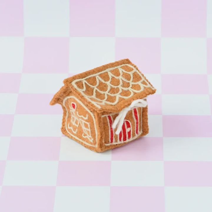 Tara Treasures Felt Gingerbread House - Red Door