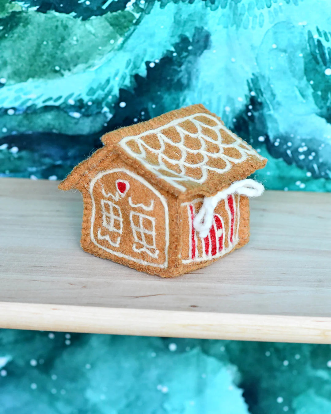 Tara Treasures Felt Gingerbread House - Red Door