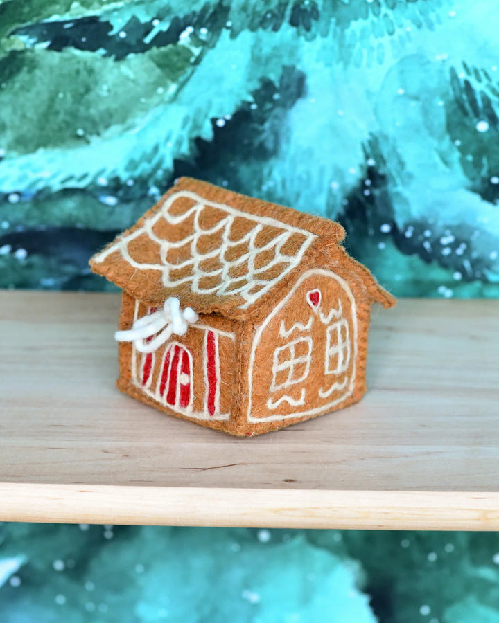 Tara Treasures Felt Gingerbread House - Red Door