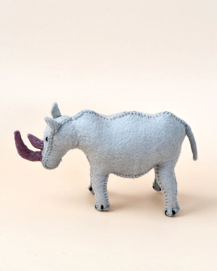 Tara Treasures Felt Rhinoceros Soft Toy for Safari Play