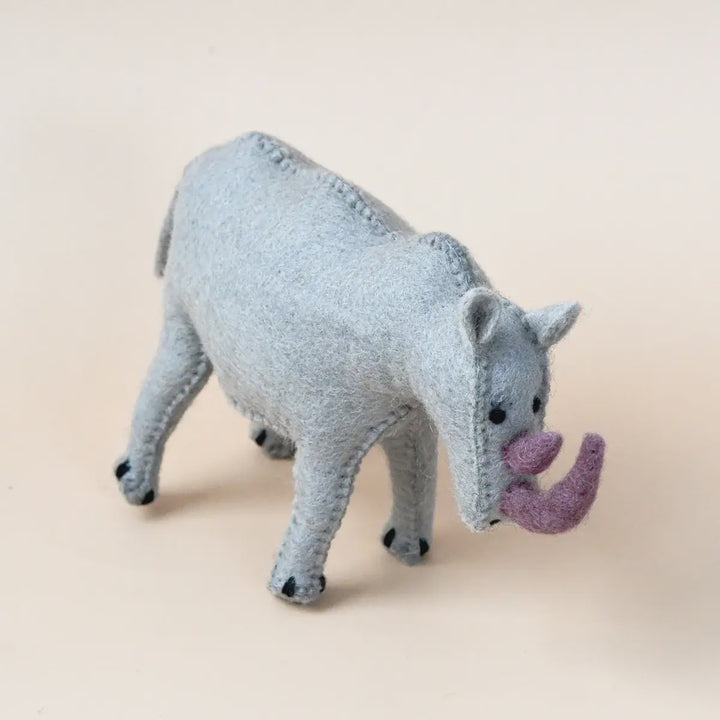 Tara Treasures Felt Rhinoceros Soft Toy for Safari Play