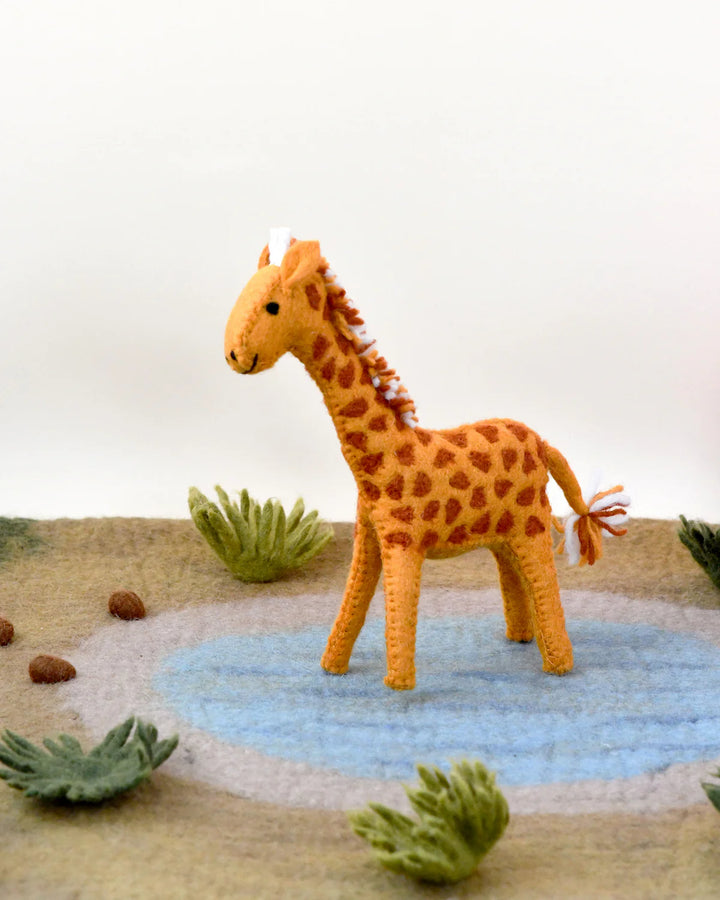 Tara Treasures Felt Giraffe Soft Toy for Safari Play