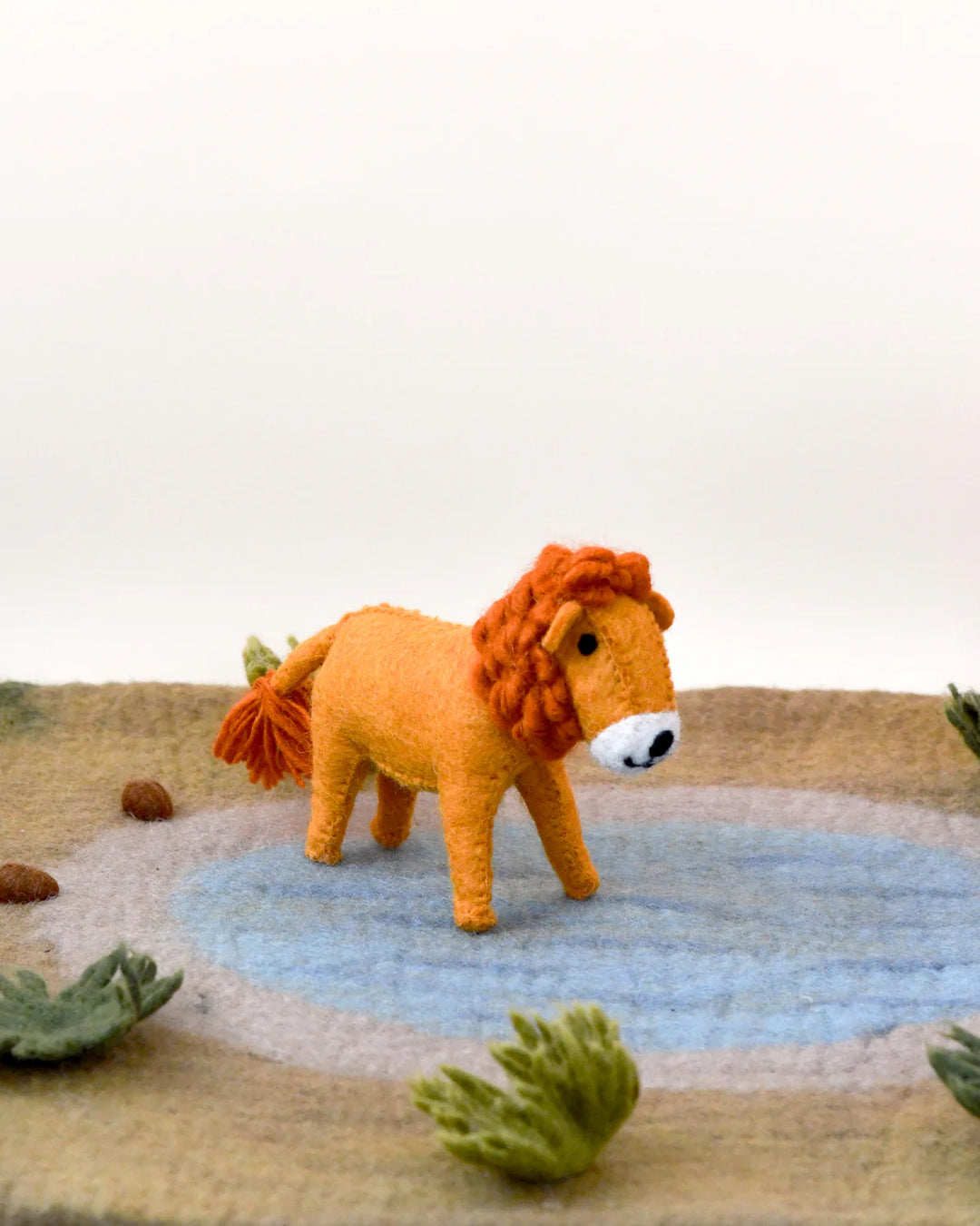 Tara Treasures Felt Lion Soft Toy for Safari Play