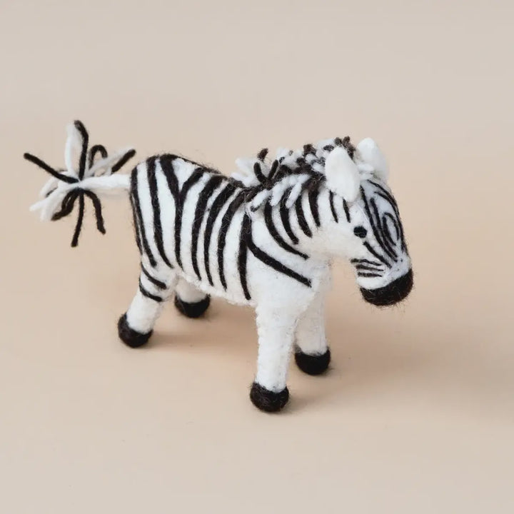 Tara Treasures Felt Zebra Soft Toy for Safari Play