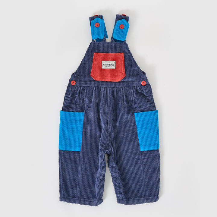 Goldie + Ace Sammy Corduroy Colour Block Overalls