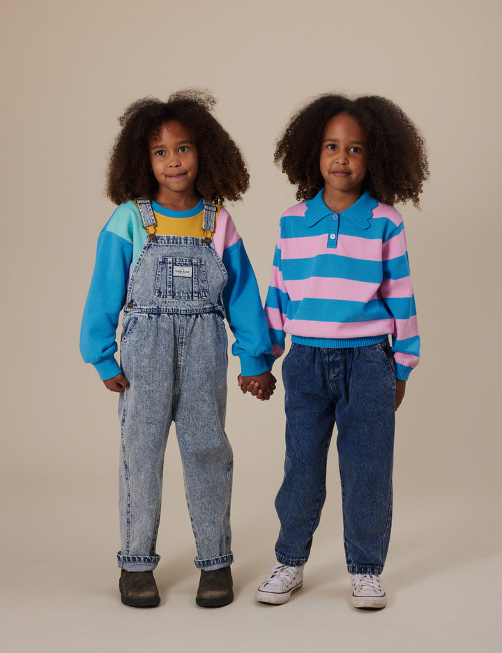 Goldie + Ace Austin Vintage Washed Denim Overalls