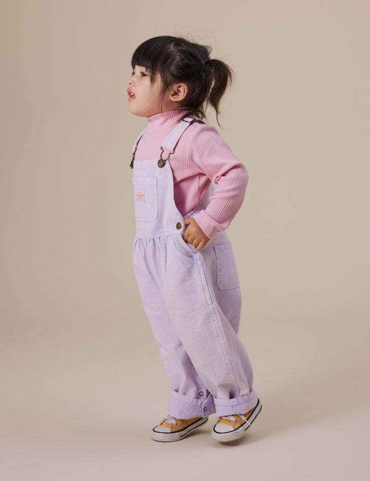 Goldie + Ace Austin Vintage Washed Denim Overalls Mauve