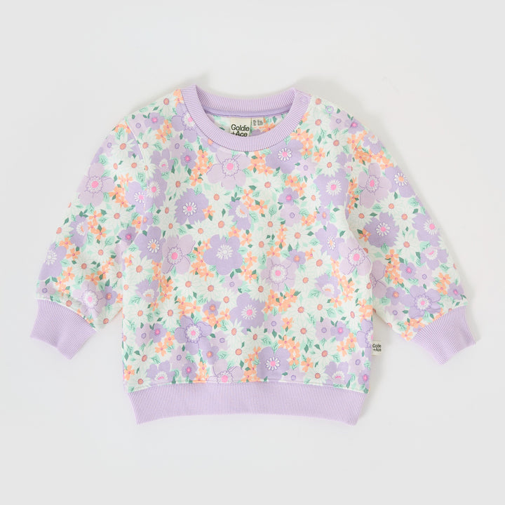 Goldie + Ace Flora Relaxed Terry Sweater