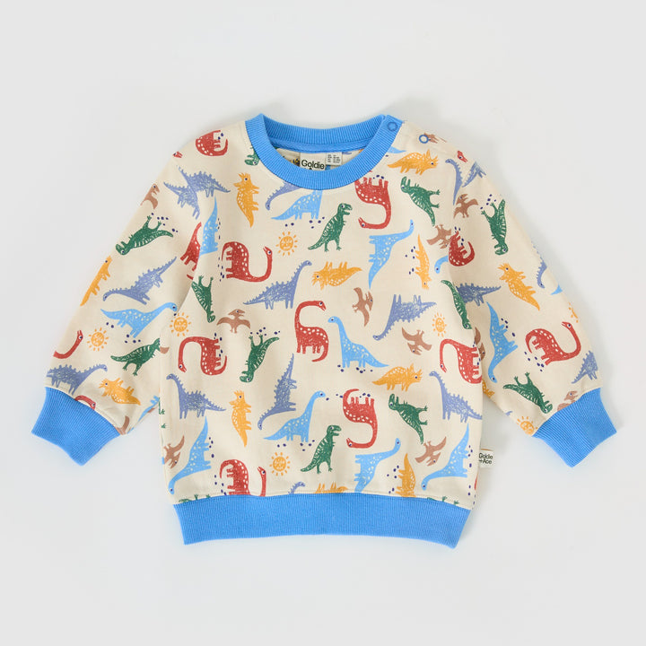 Goldie + Ace Dino-Mite Relaxed Terry Sweater