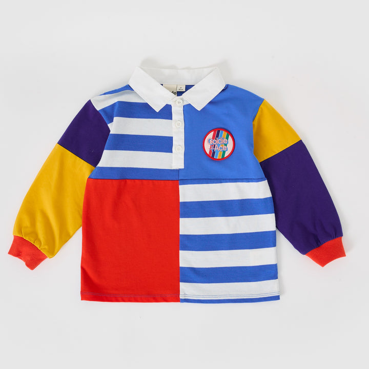 Goldie + Ace Myles Colour Block Rugby Polo