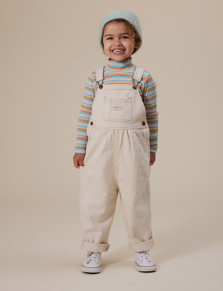 Goldie + Ace Austin Denim Overalls Oat