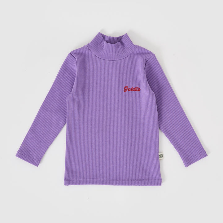 Goldie + Ace Embroidered Rib Skivvy Grape